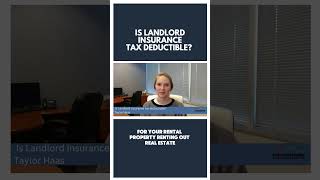 Is Landlord Insurance Tax Deductible rentalproperty taxdeduction landlord [upl. by Wesla628]