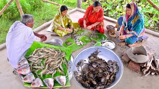 ইলিশ মাছের মাথা দিয়ে বেগুনের ঝালচিংড়ি মাছ দিয়ে চালকুমড়ো আর কচু দিয়ে কাঁকড়ার টক রান্নাpopi kitchen [upl. by Austin]