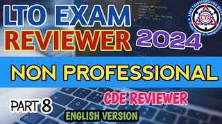 2024 LTO EXAM REVIEWER ENGLISH VERSION Part 8 [upl. by Erdne169]