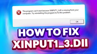 xinput13dll is missing from your Computer Windows 10  8  7 [upl. by Lillis414]