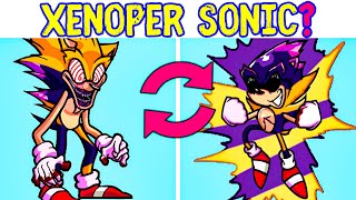 Xenophanes Sonic  Super Sonic  Xenoper Sonic FNF Swap Characters Friday Night Funkin Swap Heroes [upl. by Flora24]