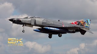 2 McDonnell Douglas F4E Terminator Turkish Air Force arrival at RAF Fairford RIAT 2024 [upl. by Loferski45]