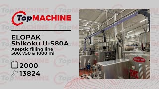 ELOPAK Shikoku US80A Dairy  Aseptic filling machine used [upl. by Gard]