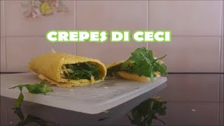 Ricetta delle Crepes di farina di ceci o Quinoa senza latte ceci Gruppo 0 Quinoa tutti i gruppi [upl. by Zitella]