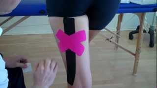 How to apply Kinesiology Taping to treat a Hamstring muscle strain [upl. by Suk131]