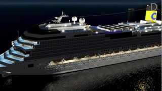 3D Costa Concordia sinking  Laffondamento [upl. by Ennagrom]