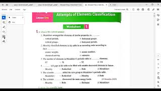 Prep 2 sheet 1 Attempts of classification of elements [upl. by Mobley]