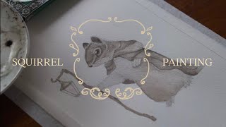 Painting a fantastical Squirrel in Watercolour Illustration [upl. by Lobell846]