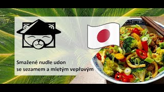 🇯🇵 Smažené nudle udon se sezamem a mletým vepřovým 🇯🇵 [upl. by Sheeb]