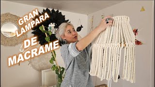 como hacer lámpara de macramé o listón paso a paso manualidades [upl. by Antonella]