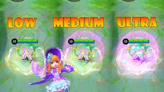 Change Vine Cradle Epic Skin in Different Graphics Settings  MLBB [upl. by Thornie]