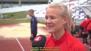 Pernille Harder amp Magda Eriksson talking about each other March 2020 [upl. by Nosbig]