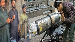 Process of Rewinding 13HP Water Pump Motor  Incredible Technique Borewell Motor Restoration [upl. by Nimajeb624]