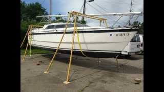 Portable Boat Lift  Lift Boat Off Trailer [upl. by Aiuqat]