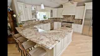 Typhoon Bordeaux Granite With Full Granite Backsplash [upl. by Suhpoelc]