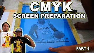 CMYK Screen Preparation for Screen Printing  Part 3  Lebron James Design [upl. by Yadahs]