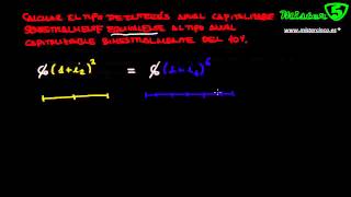 CALCULAR TIPO DE INTERES EN CAPITALIZACION SEMESTRAL FRENTE A BIMESTRAL [upl. by Eelorac]