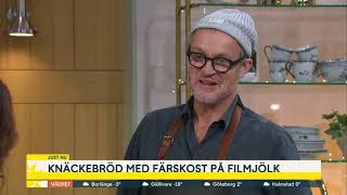 Knäckebröd bakat på surdeg  Nyhetsmorgon TV4 [upl. by Kopans]