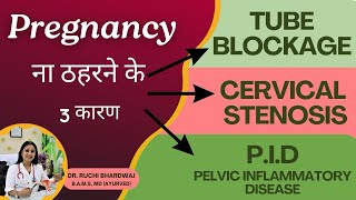 Pregnancy न ठहरने के 3 कारण । Tubal Blockage I Cervical Stenosis I PID I DrRuchiAyurveda [upl. by Rosati401]