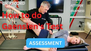 How to do Gaenslans Test  Sacroiliac Joint Pain Provocation Test  No 2 [upl. by Doroteya]