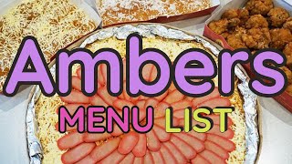 Ambers Menu Prices Philippines Restaurant Menu [upl. by Hesoj732]