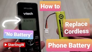 quotNO BATTERYquot How to replace your Cordless Phone batteries  VTECH LS6425 quotNO BATTERYquot Fix [upl. by Kat]