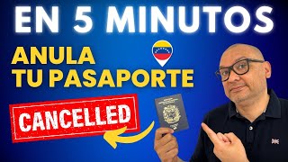 Anulación de Pasaporte Venezolano en 5min  SAIME  Junio 2024 [upl. by Hsepid]