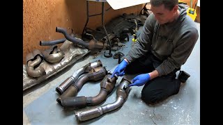 Porsche Cayenne S Primary Catalytic Converter Install 45L V8 [upl. by Llessur]