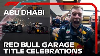 Red Bull Garage Watches Dramatic Final Lap  2021 Abu Dhabi Grand Prix [upl. by Arukas]