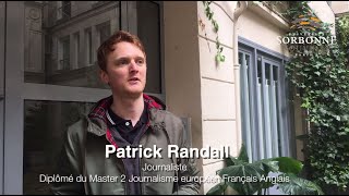 Patrick Randall diplômé en Journalisme européen Français Anglais [upl. by Ileek]