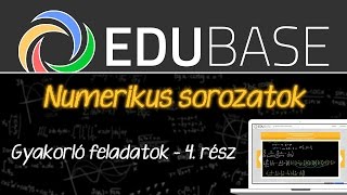 Numerikus sorozatok határérték számítása  gyakorló feladatok 4 rész [upl. by Felicidad]