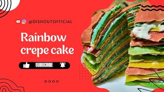 How to Make a Stunning Rainbow Crepe Cake  StepbyStep Recipe [upl. by Aiuqal]