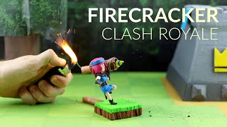 Using a real FIRECRACKER to make the Firecracker Clash Royale [upl. by Levina]