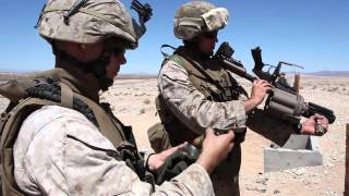 Marines Fire Grenade Launcher  M32 Multiple Grenade Launcher MGL Fired On Range [upl. by Epolenep762]