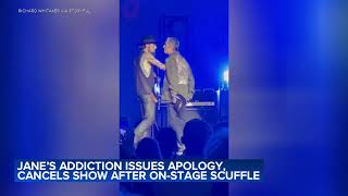 Janes Addiction frontman Perry Farrell attacks guitarist during Boston show  Video [upl. by Ayokahs]