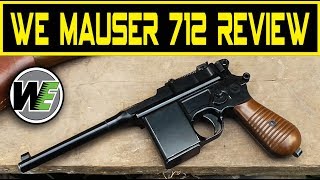 Airsoft WE Mauser M712 Broomhandle Review [upl. by Asirrom]