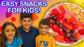 3 NoCook Afternoon Snacks Kids Can Make 🍌🍓🍏  Universal Kids [upl. by Soloman]