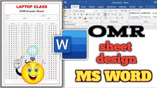 OMR sheet kaise banaye ms wordOMR answer sheet design in MS WORDms word tutorialLAPTOP CLASS [upl. by Leamaj]