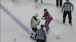 David Krejci vs Michael Cammalleri Dec 16 2010 [upl. by Carew]