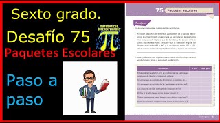 ✅SEXTO GRADO 👉DESAFIO 75 PAQUETES ESCOLARES📐 📏 🧮📒🖊 [upl. by Canica]