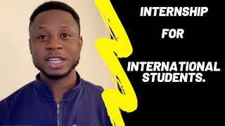 How I Got An Internship As An International Student In USA [upl. by Olihs]