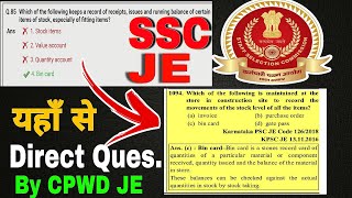 SSC JE Previous Year Question यहाँ से Direct Question पूछे जाते है। By Cpwd Je  RJ CPWD [upl. by Aicener501]