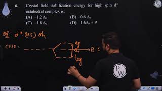 Crystal field stabilization energy for high spin d4 octahedral complex is [upl. by Segalman]