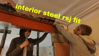 fitting rsj steel beam in house [upl. by Nickolaus]