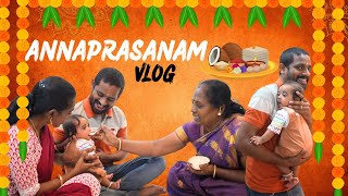 😍1ST FOOD CEREMONY OF OUR YOHANSATHYA❤️அன்னப்ராசனம் CEREMONY VLOG👶5 MONTH BABY FOOD🍱 [upl. by Gader79]