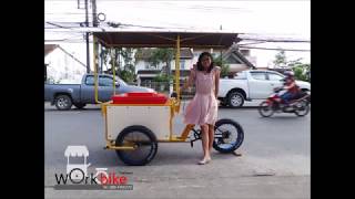 จักรยานสามล้อขายของ รถไอติม รับออกแบบและผลิต Fat Tire Tricycle workbike thailand [upl. by Silliw]