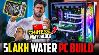 5 Lakh WATERCOOLED 🌊 PC Build  RTX 4090 PC Setup  Chinese Waterblock PC Custom Loop Setup [upl. by Fitz467]