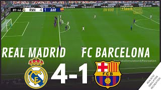 Real Madrid vs Barcelona 41 HIGHLIGHTS • Simulación amp Recreación de Video Juego [upl. by Hayifas]