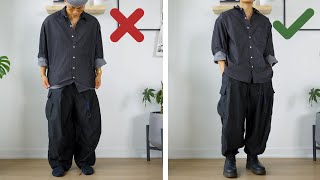 Why You Look BAD In BaggyWide Fit Pants 10 MISTAKES [upl. by Teemus]