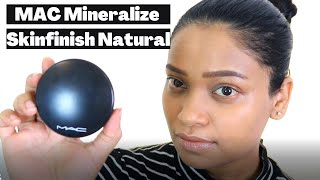 MAC MINERALIZE SKINFINISH NATURAL  face powder  Review amp Demo [upl. by Dloreg]